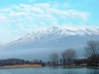 Blick vom Kloster Sveti Naum am Ohridsee