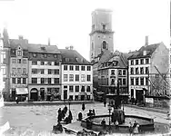 Gammeltorv mit Caritas Springbrunnen, 1898, Kopenhagen