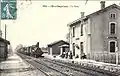 Der Bahnhof auf einer Postkarte von 1920