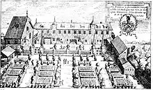 Ein Bürgergarten der Renaissance: Der Hof des Nürnberger Patriziers Christoph Peller. Kupferstich von Jacob von Sandrart, 1655