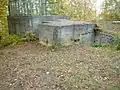 Bunker Bobbi: Eckpunkt des Laufgräbensystems am Horn, mit Sicht bis Waldshut