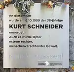 Kurt Schneider, † 6. Oktober 1999, Berlin-Lichtenberg