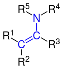 Allgemeine Struktur der Enamine