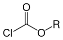 Allgemeine Struktur der Chlorameisensäureester