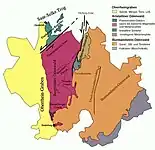 Geologische Karte des Odenwaldes (Stein, 2001 + Weber, Geo-Naturpark)