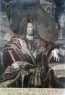 Herzog Georg Wilhelm, der als letzter eigenständiger Regent des Fürstentums Lüneburg  das Schloss umbauen ließ