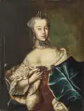 Porträt der Friederike Caroline von Sachsen-Coburg-Saalfeld als Erbprinzessin von Brandenburg-Ansbach (1756)