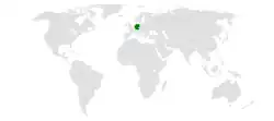 Lage von Deutschland und Staat Palästina