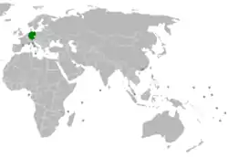 Lage von Deutschland und Malediven