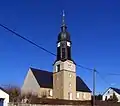 Kirche von Gersdorf mit von Theler´schem Grab und Epitaph