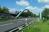 Reste der Bahntrasse und Werrabrücke bei Gerstungen (2009)