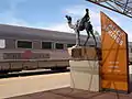 The Ghan im Bahnhof von Alice Springs