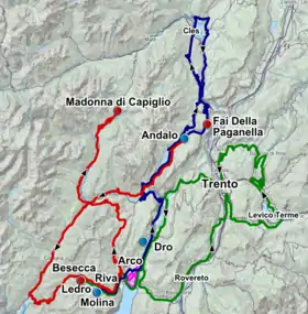 Karte Giro Del Trentino 2011