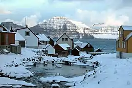 Gjógv im Winter