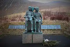 Das Denkmal wurde 1971 von Fridtjof Joensen geschaffen