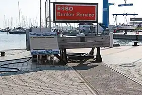 Ende des Gleises am Hafen Burgstaaken