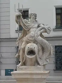 Der Gleiwitzer Gabeljürge  (Ansicht der Neptunstatue)