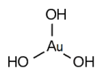 Strukturformel von Gold(III)-hydroxid