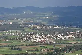 Ansicht vom Pfannenstiel,Wetzikon im Bildhintergrund links