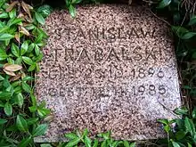 Grabstein von Stanislaw Trabalski auf dem Ehrenhain des Leipziger Südfriedhof