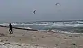 Kitesurfer im Winter