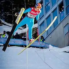 Simen Grimsrud bei seinem Redkordflug in Vikersund 2013