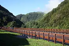 Leitplanken der Brennerautobahn in Italien