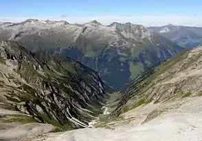 Blick von der Melkerscharte durch die gesamte Gunggl