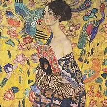 Gustav Klimt: Dame mit Fächer, 1917–18, Privatsammlung