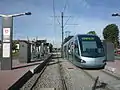 Haltestelle der Straßenbahn Valenciennes in Hérin