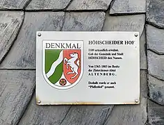 Denkmalplakette