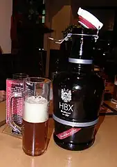 Freies Rotbier „HannoverWikiRed“ zu einem Wikipedia-Treffen anlässlich der Cebit 2009