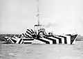 HMS Kildangan mit Dazzle camouflage (1918)