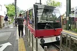 Standseilbahn in der Talstation