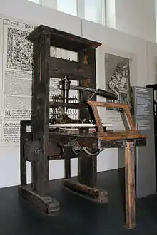 Handtiegeldruckpresse aus dem Jahr 1811