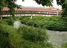 Mühlenbrücke über einen Fuldaarm und den Eselwerder, rechts