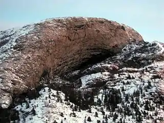 Die Höhle „Hanshelleren“, in der sich die Route befindet.