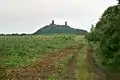 Blick auf die Hasenburg von Libochovice aus