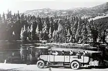 Postauto am Heidsee in Lenzerheide (1920)