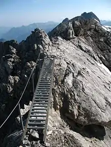 Leiter-Brücke auf dem Steinschartenkopf