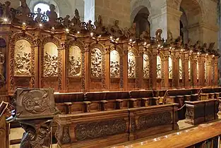 Chorgestühl in der Stiftskirche Heiligenkreuz