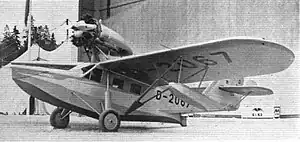 HE 57 „Heron“, ausgestellt auf der Stockholm International Aero Show 1931.