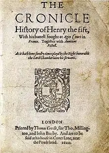 Henry V, Original (1600).