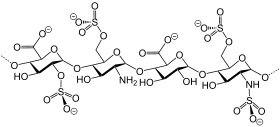 Strukturformelausschnitt von Heparin