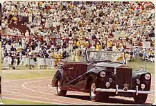 Ankunft von Königin Elizabeth II. bei der Abschlussfeier der XII. Commonwealth Games, Brisbane
