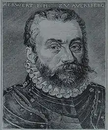 Freiherr Herbard von Auersperg (Hervard Turjaški) (* 1528; † 1575), österreichisch-krainischer Heerführer