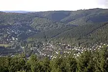 Aussicht vom Ottoturm auf Kirchen