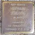 Hermann Strübing vor der Barmbeker Straße 177