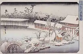 Hiroshige: Kameido im Winter