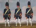 Grenadiers, Infantry Regiments Hirzel, Constant(?) and Stuerler(?). c. 1748.